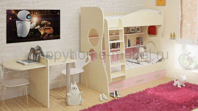 ДВУХЪЯРУСНАЯ КРОВАТЬ FELICITA KIDS 1 + СТОЛ 2.1