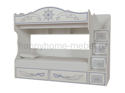 ДВУХЪЯРУСНАЯ КРОВАТЬ HAPPY KIDS OCEAN M36
