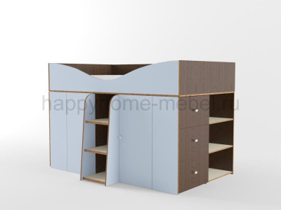 НИЗКАЯ ДВУСПАЛЬНАЯ КРОВАТЬ-ЧЕРДАК ОРБИТА ЛЕТО 1