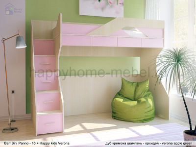 КРОВАТЬ-ЧЕРДАК BAMBINI PANNO 16