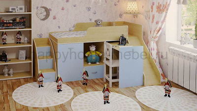 КРОВАТЬ-ЧЕРДАК BAMBINI 13 + ЛЕСТНИЦА 13.1 + ГОРКА 13.2