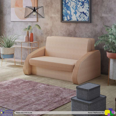 Кровать-чердак с диваном Happy kids Evo 170