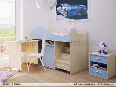 КРОВАТЬ-ЧЕРДАК BAMBINI 9 CLASSIC