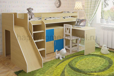 КРОВАТЬ-ЧЕРДАК BAMBINI 11 + ГОРКА 13.2