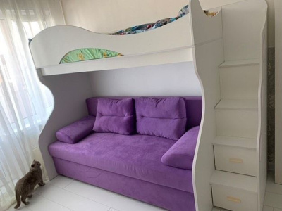 ДВУХЪЯРУСНАЯ КРОВАТЬ С ДИВАНОМ BAMBINI DIVANNO 5 TEMPO