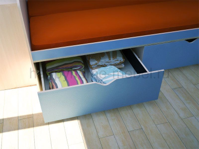 ДВУХЪЯРУСНАЯ КРОВАТЬ С ДИВАНОМ HAPPY KIDS SOFT - 6C