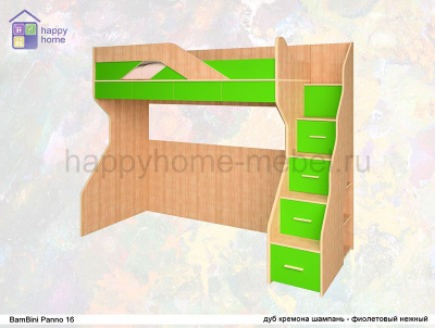 КРОВАТЬ-ЧЕРДАК BAMBINI PANNO 16