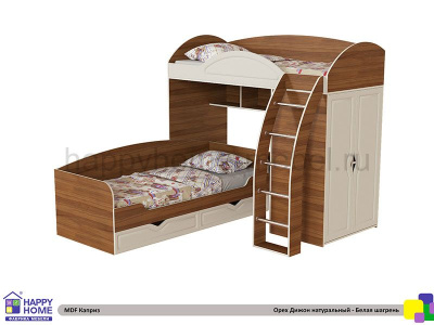 ДВУХЪЯРУСНАЯ КРОВАТЬ «КАПРИЗ» МДФ
