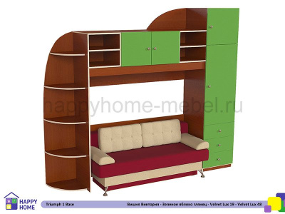 ДЕТСКАЯ СТЕНКА ТРИУМФ -1 (БАЗОВАЯ КОМПЛЕКТАЦИЯ)