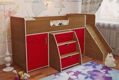 КРОВАТЬ-ЧЕРДАК BAMBINI 19 + ГОРКА 13.2