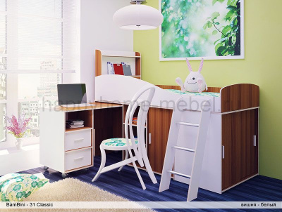 НИЗКАЯ КРОВАТЬ-ЧЕРДАК BAMBINI 31 CLASSIC