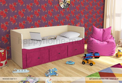 КРОВАТЬ ОДНОСПАЛЬНАЯ, РАЗДВИЖНАЯ В ДВУСПАЛЬНУЮ FELICITA SOFT 6.1 STANDARD