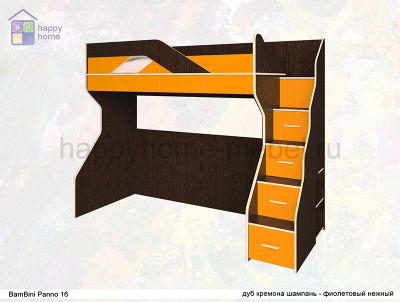 КРОВАТЬ-ЧЕРДАК BAMBINI PANNO 16