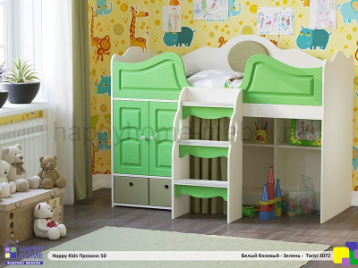 ДЕТСКАЯ КРОВАТЬ-ЧЕРДАК 160 Х 70 HAPPY KIDS ПРОВАНС 50