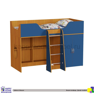 КРОВАТЬ-ЧЕРДАК ОРБИТА 6 (КОРПУС- ВИШНЯ ОКСФОРД)