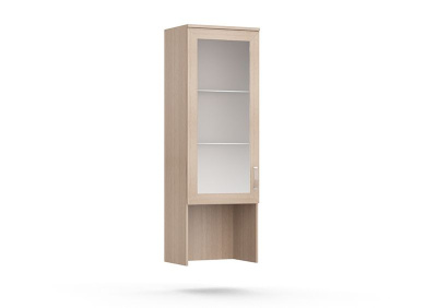 СЕКЦИЯ КОМБИНИРОВАННАЯ GLOSS (ПОЛКИ ЛДСП / ФАСАД СТЕКЛО)