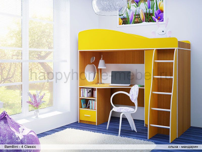 КРОВАТЬ-ЧЕРДАК BAMBINI 4 CLASSIC