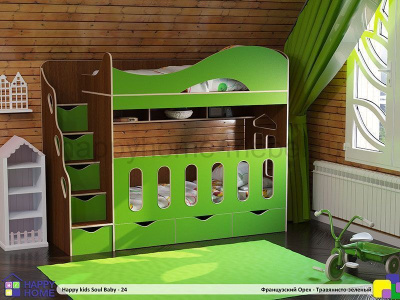 ДВУХЪЯРУСНАЯ КРОВАТЬ HAPPY KIDS SOUL BABY HOME 24 