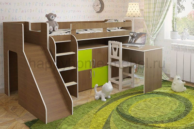 КРОВАТЬ-ЧЕРДАК BAMBINI 11 + ГОРКА 13.2