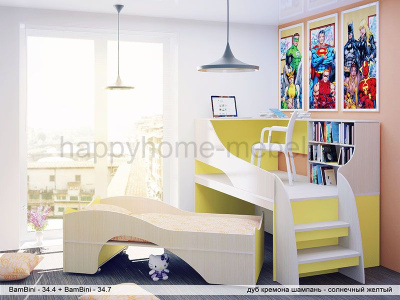 ПОДИУМНЫЙ КОМПЛЕКС BAMBINI 34.4 + КРОВАТЬ BAMBINI 34.7