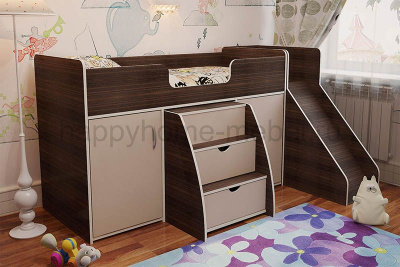 КРОВАТЬ-ЧЕРДАК BAMBINI 19 + ГОРКА 13.2