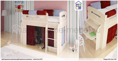 КРОВАТЬ-ЧЕРДАК HAPPY KIDS JAZZ - 2  160Х80