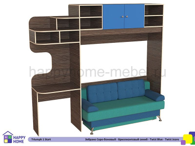 ДЕТСКАЯ СТЕНКА ТРИУМФ -1 (СТАРТОВАЯ КОМПЛЕКТАЦИЯ)