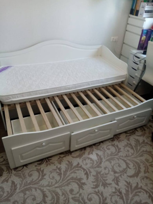 КРОВАТЬ ОДНОСПАЛЬНАЯ, РАЗДВИЖНАЯ В ДВУСПАЛЬНУЮ HAPPY KIDS ПРОВАНС 48 190Х80-150