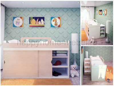 НИЗКАЯ КРОВАТЬ-ЧЕРДАК HAPPY KIDS K-9.1S