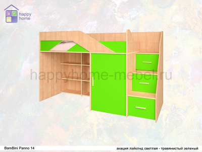 НИЗКАЯ КРОВАТЬ-ЧЕРДАК BAMBINI PANNO 14