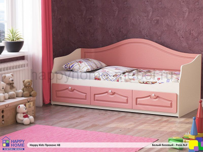 КРОВАТЬ ОДНОСПАЛЬНАЯ, РАЗДВИЖНАЯ В ДВУСПАЛЬНУЮ HAPPY KIDS ПРОВАНС 48 180Х80-150