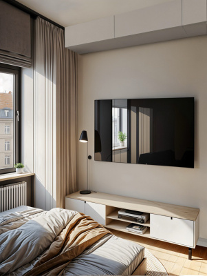 Интерьерная антресоль, настенная полка в любую комнату под потолок. AWB Standart