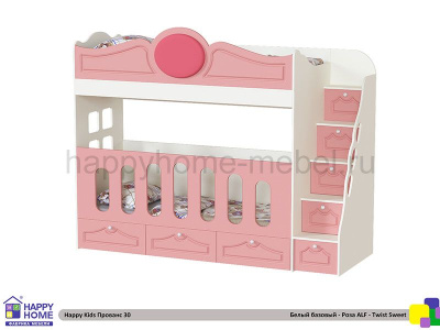 ДВУХЪЯРУСНАЯ КРОВАТЬ HAPPY KIDS ПРОВАНС 30