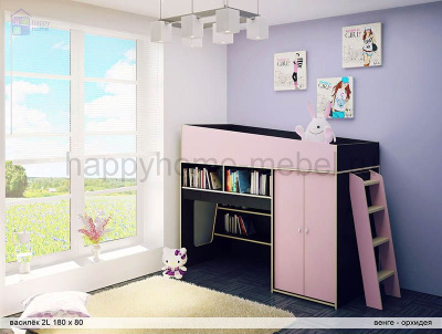 КРОВАТЬ-ЧЕРДАК РАДУГА ВАСИЛЕК 2L